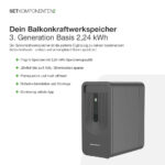 20339 Balkonkraftwerk Basic 900:800 Bifazial Mit Balkonkraftwerkspeicher V3 Generation Basis 2,24 Kwh 07