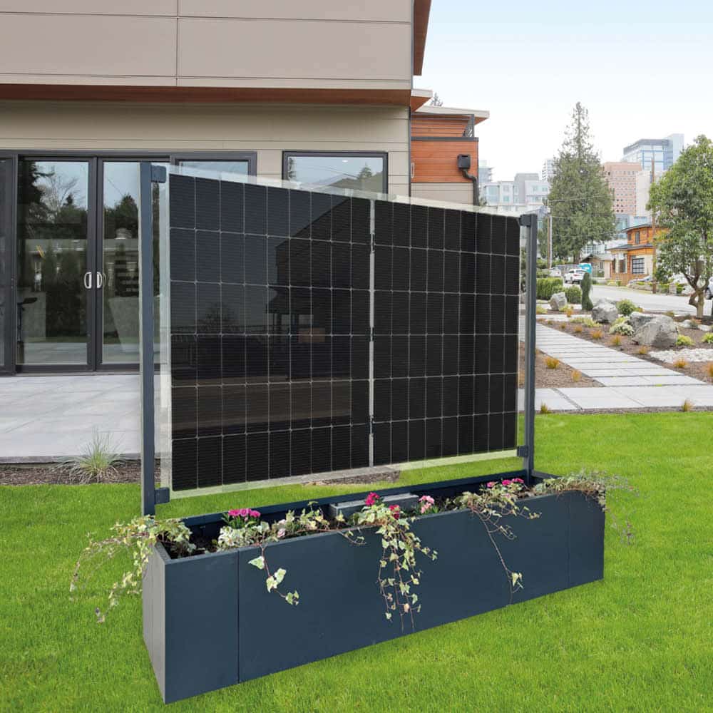 Solarpflanzkasten Aluminium Ansicht