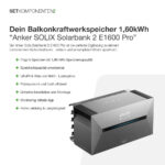 20345 Balkonkraftwerk Basic 900:800 Bifazial Mit Balkonkraftwerkspeicher 1,60kwh Anker Solix Solarbank 2 E1600 Pro 06